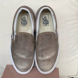 VANS CLASSIC SLIP-ON METALLIC GOLD